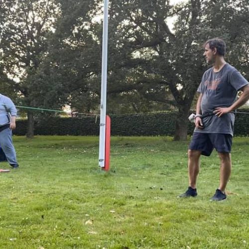 Træne discgolfteknik i Skibbild